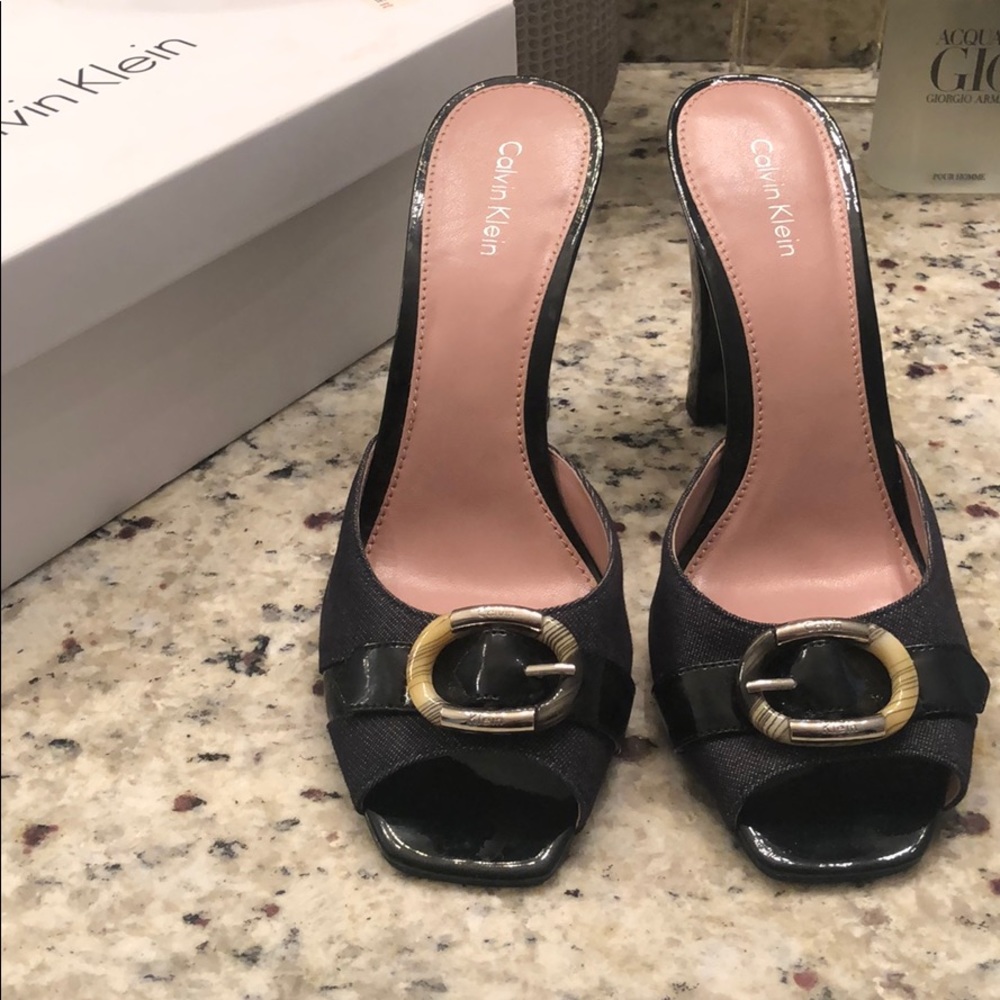 Calvin Klein Mules- Never Worn!  Black